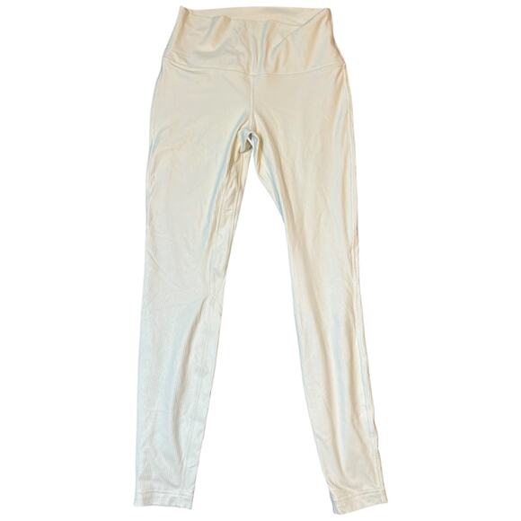 NWOT Lululemon Align Ribbed High-Rise Pant 28” Shine in Bone Size 8 - Picture 7 of 10